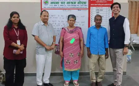 Noida News : परिजनों से बिछड़ कर बिहार से नोएडा आई महिला को 10 वर्ष बाद पुलिस ने घर वालों से मिलवाया