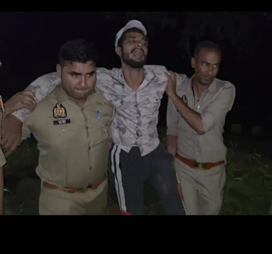 Noida News : 25 हजार रुपए का इनामी बदमाश पुलिस मुठभेड़ में घायल