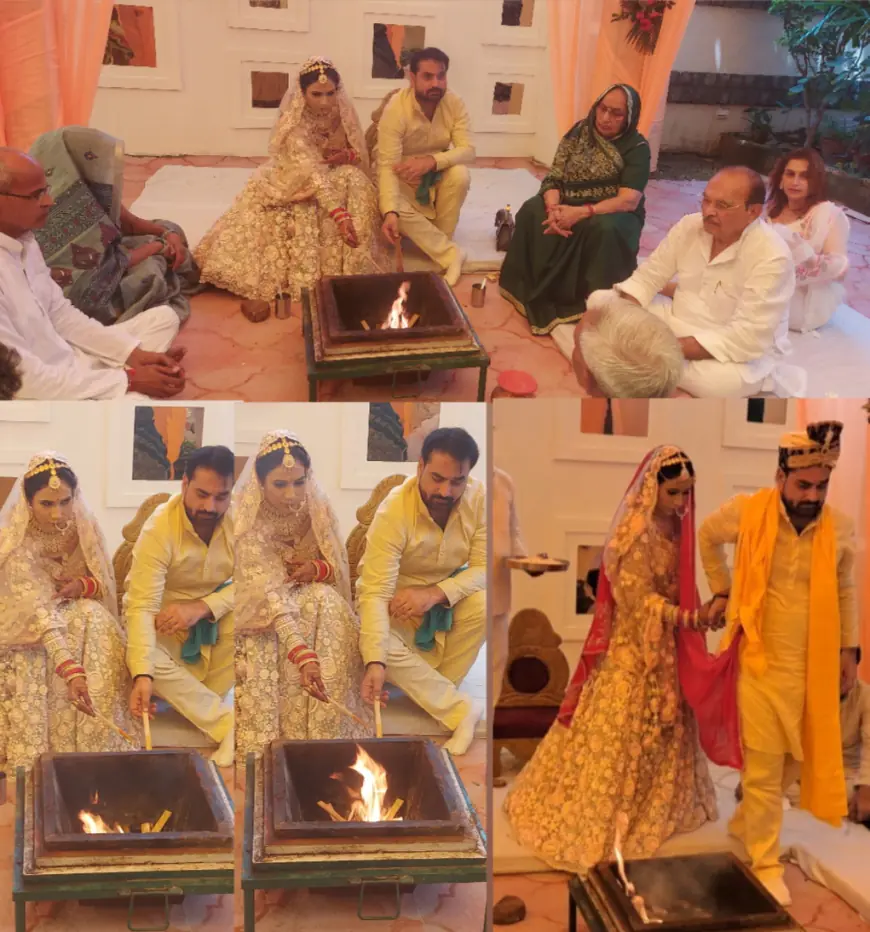 Noida News : पूर्व मंत्री डीपी यादव के बड़े बेटे विकास यादव की हर्षिका यादव से सादे समारोह में शादी हुई संपन्न