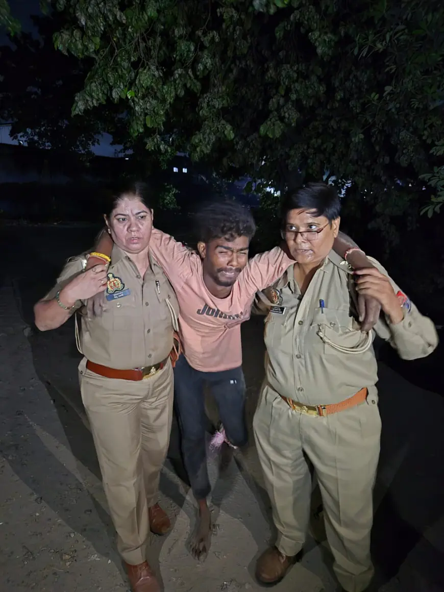 Ghaziabad News : महिला थाना पुलिस ने मुठभेड़ के दौरान शातिर लुटेरे को किया गिरफ्तार