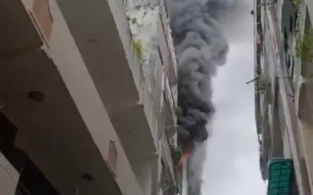 Noida News : शाहबेरी गांव में स्थित फ्लैट में लगी भयंकर आग