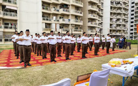 Noida News : राष्ट्रीय स्वयंसेवक संघ के शताब्दी वर्ष के अवसर पर नोएडा में 35 स्थानों पर आयोजित हुआ पथ संचलन