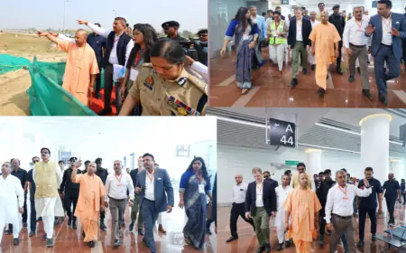 Noida News : उत्तर प्रदेश के विकास का प्रतीक बनेगा नोएडा इंटरनेशनल एयरपोर्टः योगी आदित्यनाथ