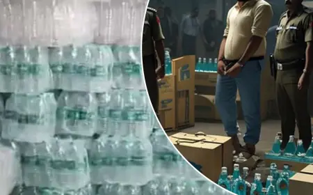 Noida News : बिसलेरी कंपनी के नाम से नकली पानी बेचता हुआ दुकानदार गिरफ्तार