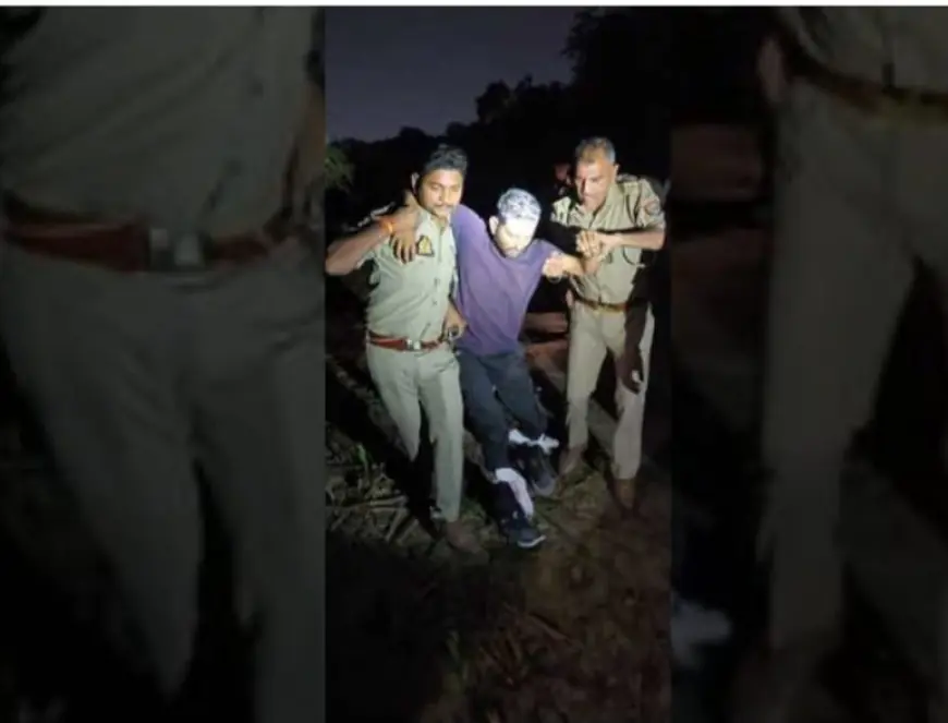 Ghaziabad News : पुलिस मुठभेड़ के दौरान गोकशी करने वाले तीन शातिर बदमाश गिरफ्तार,एक के पैर में लगी गोली