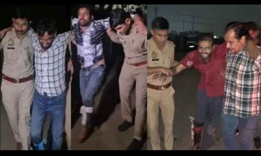 Ghaziabad News : पुलिस मुठभेड़ में चार बदमाश गिरफ्तार