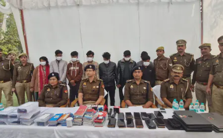 Greater Noida News : ऑनलाइन गेमिंग एप के माध्यम से ठगी करने वाले एक दंपति सहित आठ गिरफ्तार