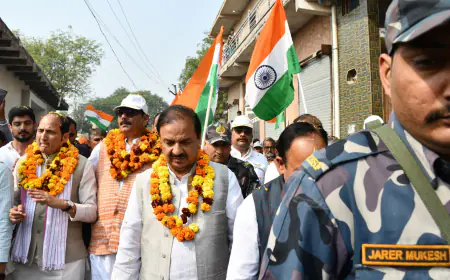 Greater Noida News : सरदार वल्लभ भाई पटेल की 150वीं जयंती पर निकाली पदयात्रा