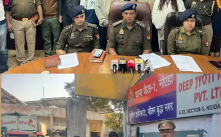 Noida News : एनआरआई लोगों से ठगी करने वाले फर्जी कॉल सेंटर का पर्दाफाश