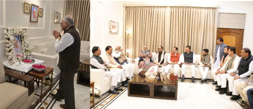 Noida News : मिजोरम के राज्यपाल जनरल बीके सिंह और केंद्रीय कपड़ा मंत्री गिरिराज सिंह पहुंचे सांसद महेश शर्मा के घर, उनकी मां को अर्पित की श्रद्धांजलि