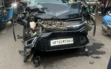 Noida News : कार ने मारी स्कूटी में टक्कर, एक व्यक्ति की मौत