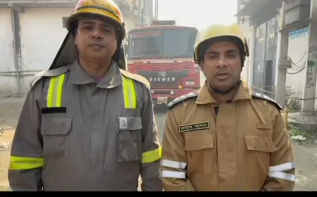 Greater Noida News : गत्ते का बॉक्स बनाने वाली कंपनी में लगी भयंकर आग