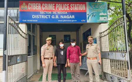Noida News : साइबर अपराधियों को बैंक अकाउंट उपलब्ध करवाने वाले दो गिरफ्तार