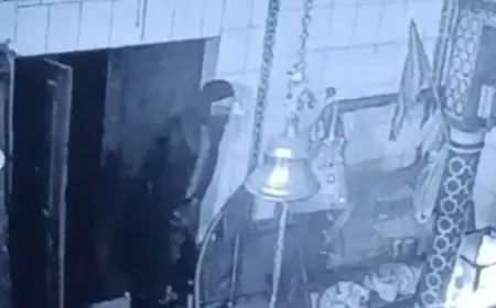 Dadri News : माता मंदिर से लाखों रुपए कीमत के चांदी के छत्रप चोरी