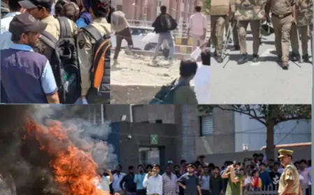 Noida News : नोएडा में मंगलवार को भी श्रमिकों का बवाल जारी, कई जगह हुए उग्र प्रदर्शन