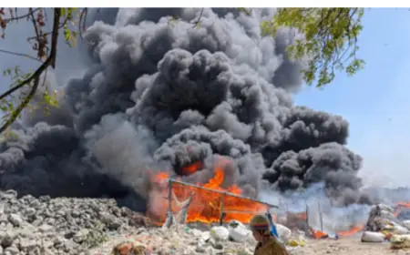 Ghaziabad News : गाजियाबाद की झुग्गी बस्ती में लगी भयंकर आग, 150  झुग्गियां जली, कुछ बच्चों के लापता होने की अफवाह