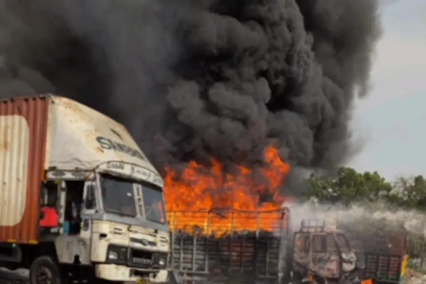 Greater Noida News : पार्किंग में खड़ी तीन वाहनों में लगी भयंकर आग