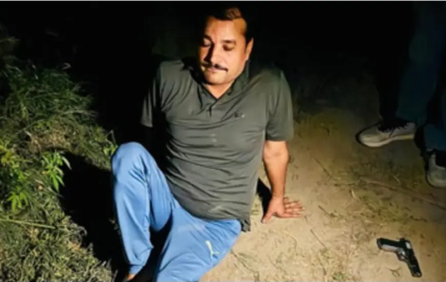 Ghaziabad News : हिस्ट्रीशीटर को गोली मारने वाला 25 हजार रुपए का इनामी बदमाश मुठभेड़ में गिरफ्तार, पैर में लगी गोली