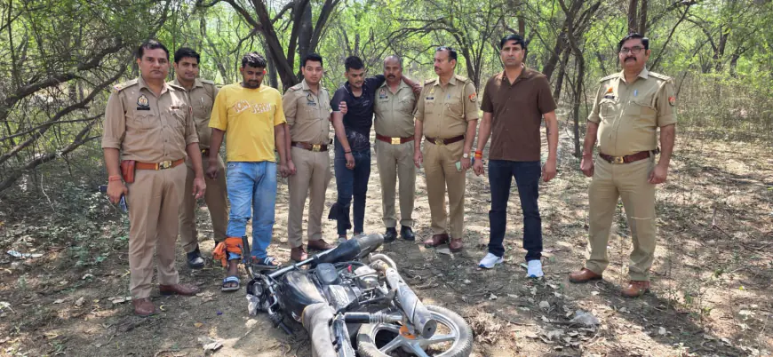 Greater Noida News : पुलिस मुठभेड़ में चार बदमाश गिरफ्तार ,2 के पैर में लगी गोली