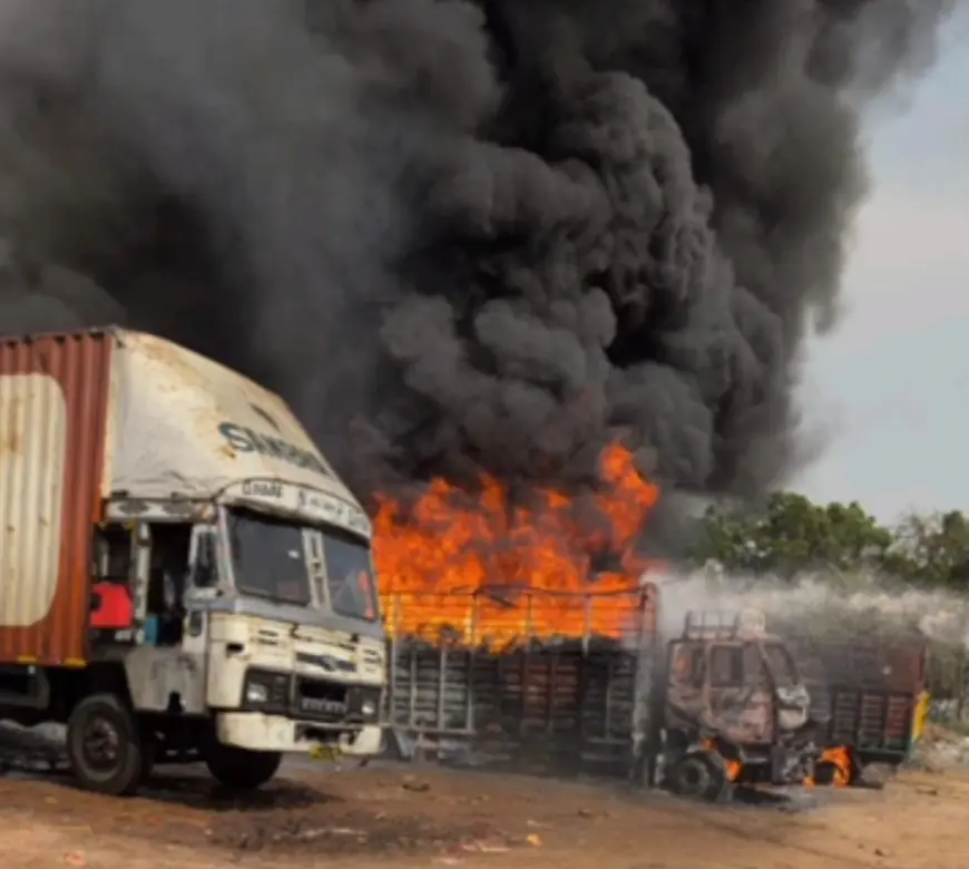 Greater Noida News : पार्किंग में खड़ी तीन वाहनों में लगी भयंकर आग