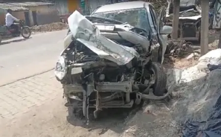 Ghaziabad News : ट्रक से टकराई कार एक की मौत