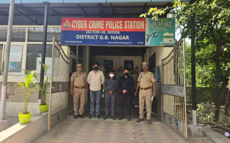 Noida News : फर्जी कंपनियां खोलकर साइबर ठगी करने वाले तीन गिरफ्तार