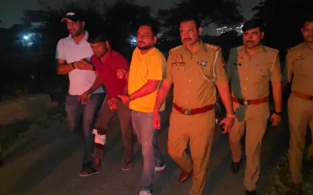Noida News : पुलिस मुठभेड़ में प्रेमिका की मां की हत्या करने वाला सिरफिरा  गिरफ्तार
