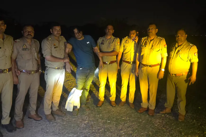 Greater Noida News : पुलिस मुठभेड़ के दौरान हत्या का आरोपी गिरफ्तार, पैर में लगी गोली
