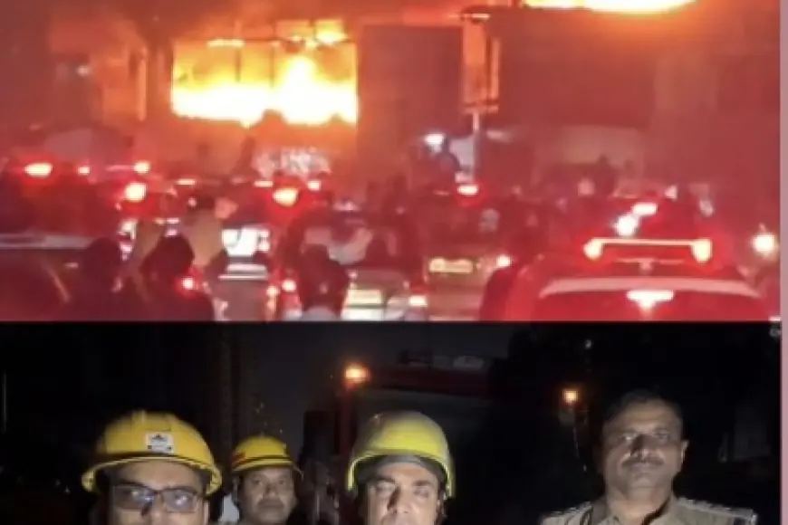 Greater Noida News : फर्नीचर मार्केट में लगी भयंकर आग, आठ दुकानें जलकर खाक