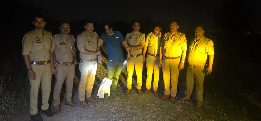 Greater Noida News : पुलिस मुठभेड़ के दौरान हत्या का आरोपी गिरफ्तार, पैर में लगी गोली
