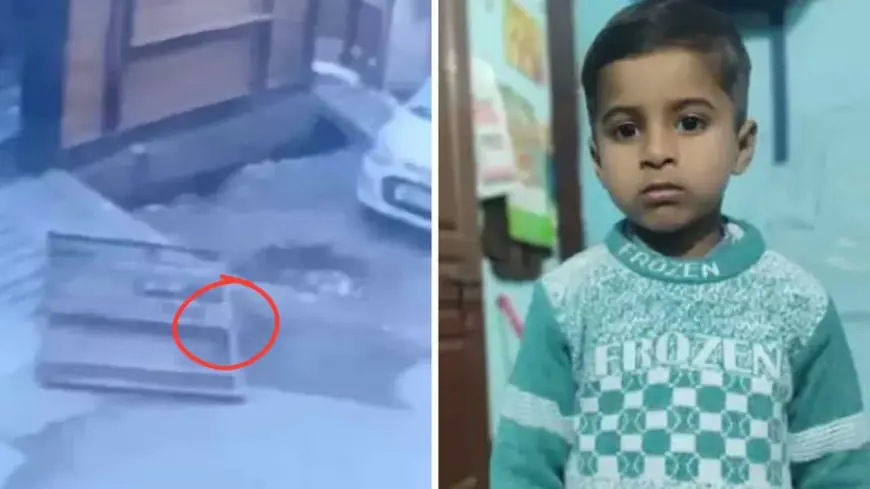 Noida News : लोहे का गेट गिरने से पांच वर्षीय बच्चे की मौत, हादसा सीसीटीवी में कैद