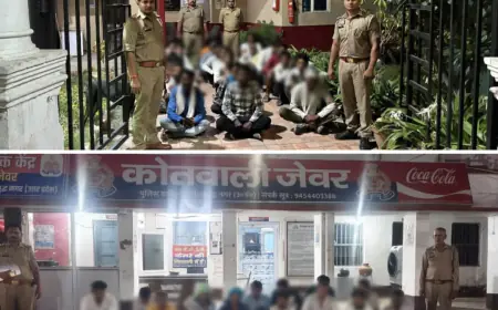 Jewar News : सार्वजनिक स्थान पर मादक पदार्थ पीने वाले 49 लोग गिरफ्तार