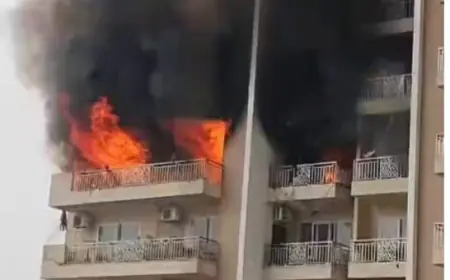 Noida News : एयर कंडीशनर में ब्लास्ट के चलते फ्लैट में लगी भयंकर आग, सोसाइटी में हड़कंप