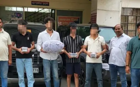 Greater Noida News : एनसीआर के कॉलेज और विश्वविद्यालय में पढने वाले छात्र-छात्राओं को ओजी गांजा सप्लाई करने वाले चार गिरफ्तार