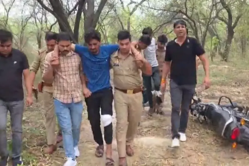 Greater Noida News : पुलिस मुठभेड़ में चार शातिर बदमाश गिरफ्तार,2 के पैर में लगी गोली