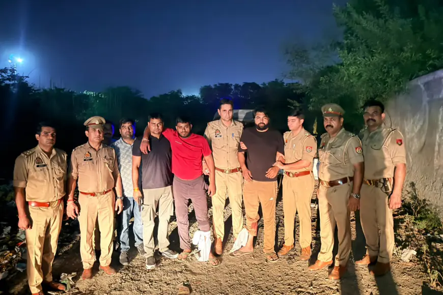 Greater Noida News : ट्रांसपोर्टर की हत्या में वांछित दो बदमाश पुलिस मुठभेड़ में गिरफ्तार, दोनों के पैर में लगी गोली