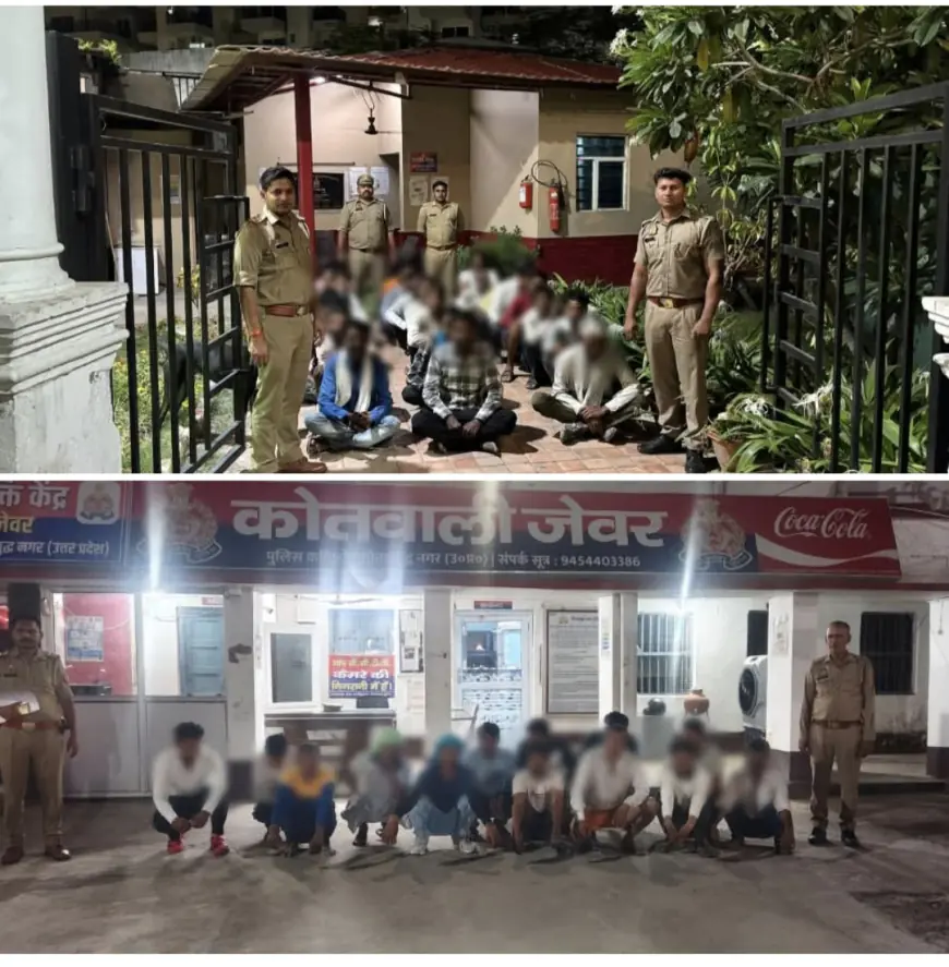 Jewar News : सार्वजनिक स्थान पर मादक पदार्थ पीने वाले 49 लोग गिरफ्तार