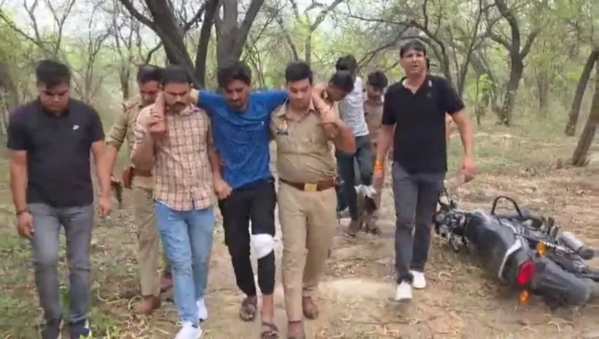 Greater Noida News : पुलिस मुठभेड़ में चार शातिर बदमाश गिरफ्तार,2 के पैर में लगी गोली