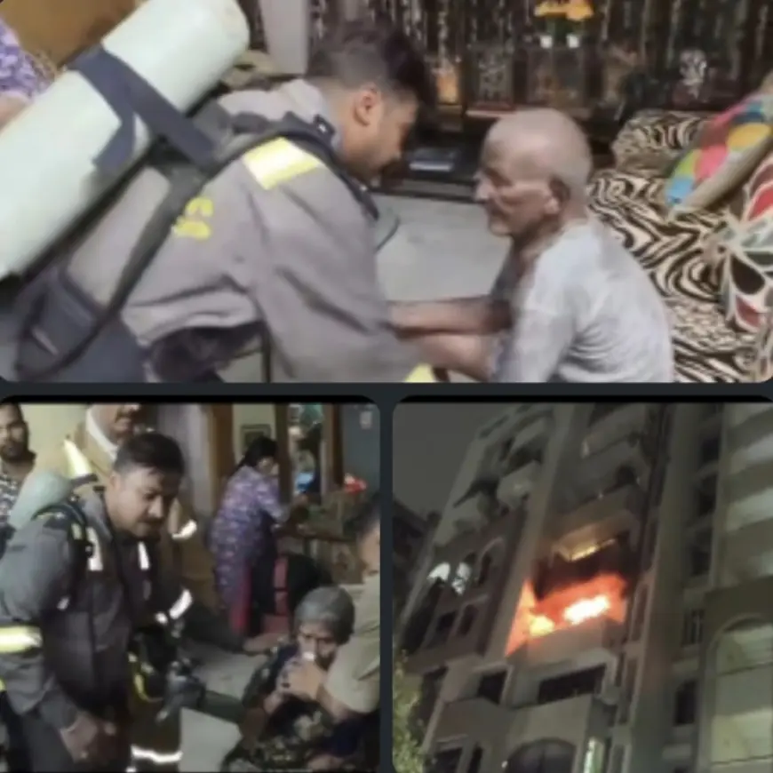 Noida News : सोसाइटी के फ्लैट में लगी आग, अंदर फंसे बुजुर्ग दंपति को फायर ब्रिगेड ने सकुशल बाहर निकाला,अस्पताल मे भर्ती