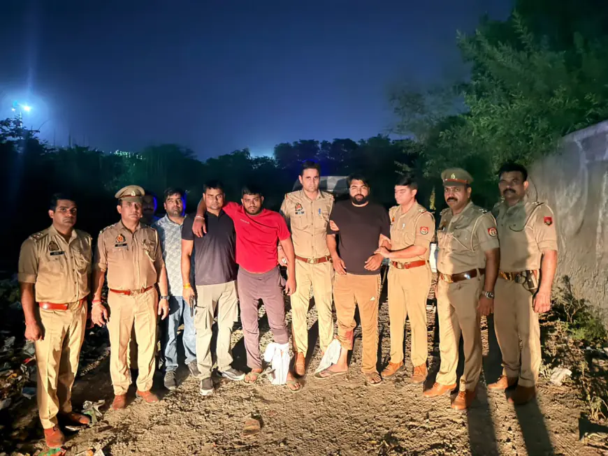Greater Noida News : ट्रांसपोर्टर की हत्या में वांछित दो बदमाश पुलिस मुठभेड़ में गिरफ्तार, दोनों के पैर में लगी गोली