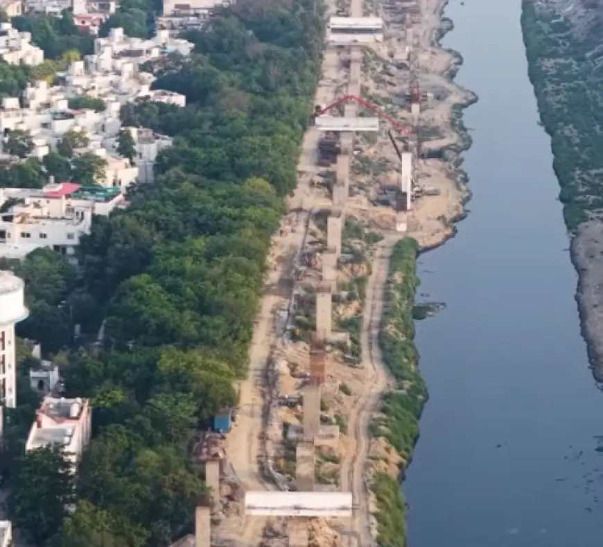 Noida News : चिल्ला एलिवेटेड रोड का 54 प्रतिशत कार्य पूरा