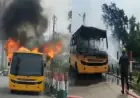 Ghaziabad News : स्कूल बस में लगी आग