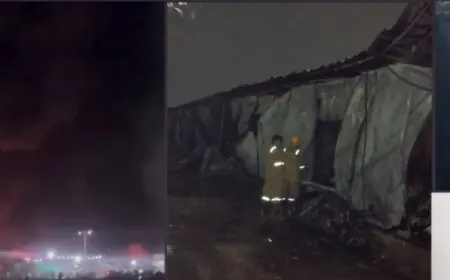 Greater Noida News : लेबर कैंप मे लगी भयंकर आग