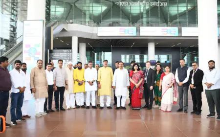 Noida News : लोकसभा की आवासीय कमेटी के अध्यक्ष और सदस्यों ने नोएडा एयरपोर्ट के बिस्तार की तैयारियो पर की चर्चा