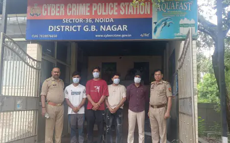 Noida News : आईजीएल कंपनी का कर्मचारी बनकर लाखों की ठगी करने के मामले में चार गिरफ्तार