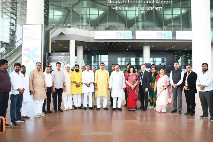 Noida News : लोकसभा की आवासीय कमेटी के अध्यक्ष और सदस्यों ने नोएडा एयरपोर्ट के बिस्तार की तैयारियो पर की चर्चा