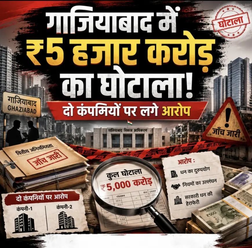 Ghaziabad News : गाजियाबाद में 5 हजार  करोड़ का घोटाला, दो कंपनियों पर लगे आरोप