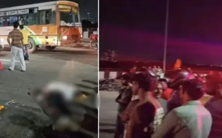 Ghaziabad News : रोडवेज बस ने मारी दो कांवड़ियों की बाइक में टक्कर, एक की मौत