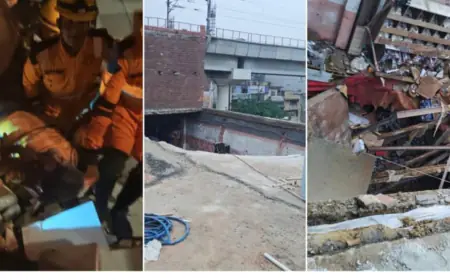 Ghaziabad News : हार्डवेयर की दुकान की छत गिरी ,एक की मौत, दो घायल