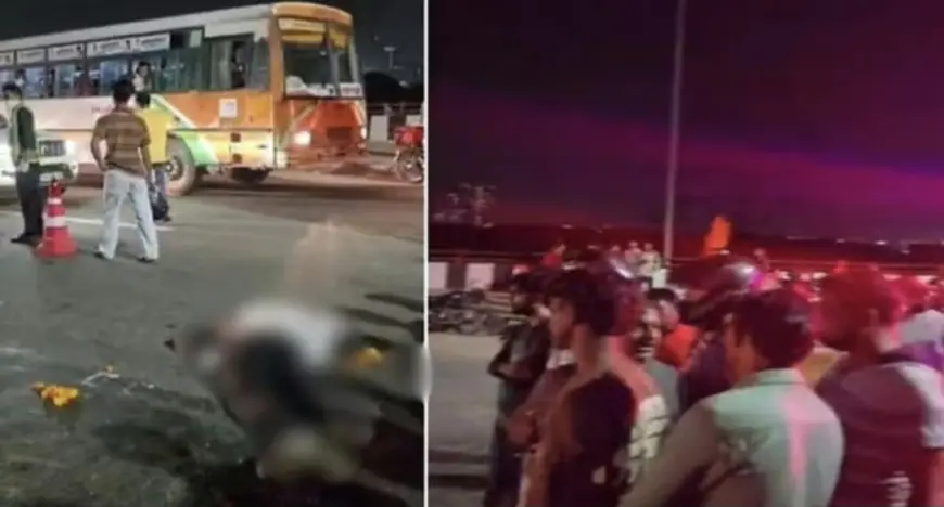 Ghaziabad News : रोडवेज बस ने मारी दो कांवड़ियों की बाइक में टक्कर, एक की मौत